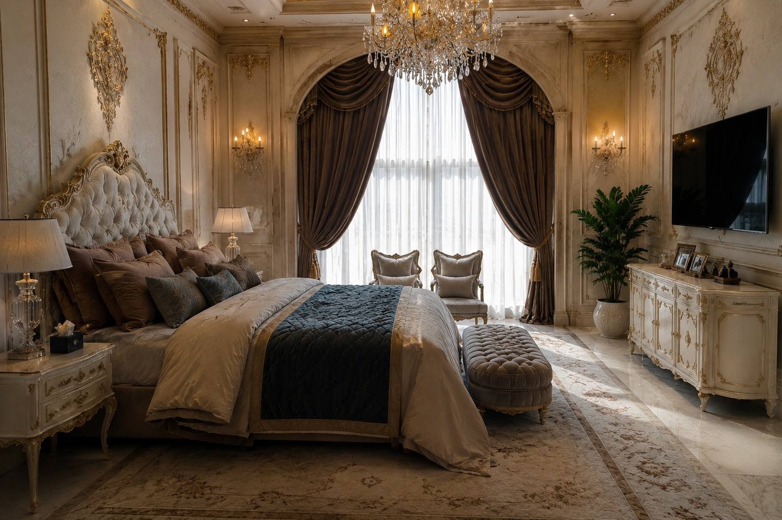 Guest bedroom suite, Half Moon Bay Villa, Saudi Arabia