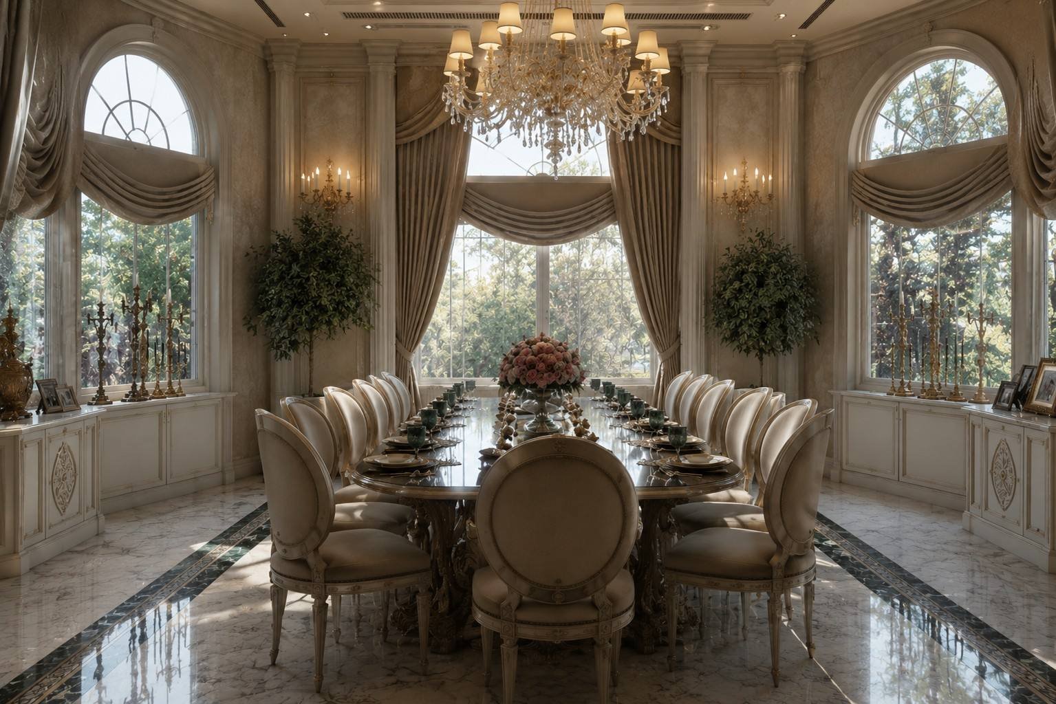 Formal dining room, Half Moon Bay Villa, Saudi Arabia