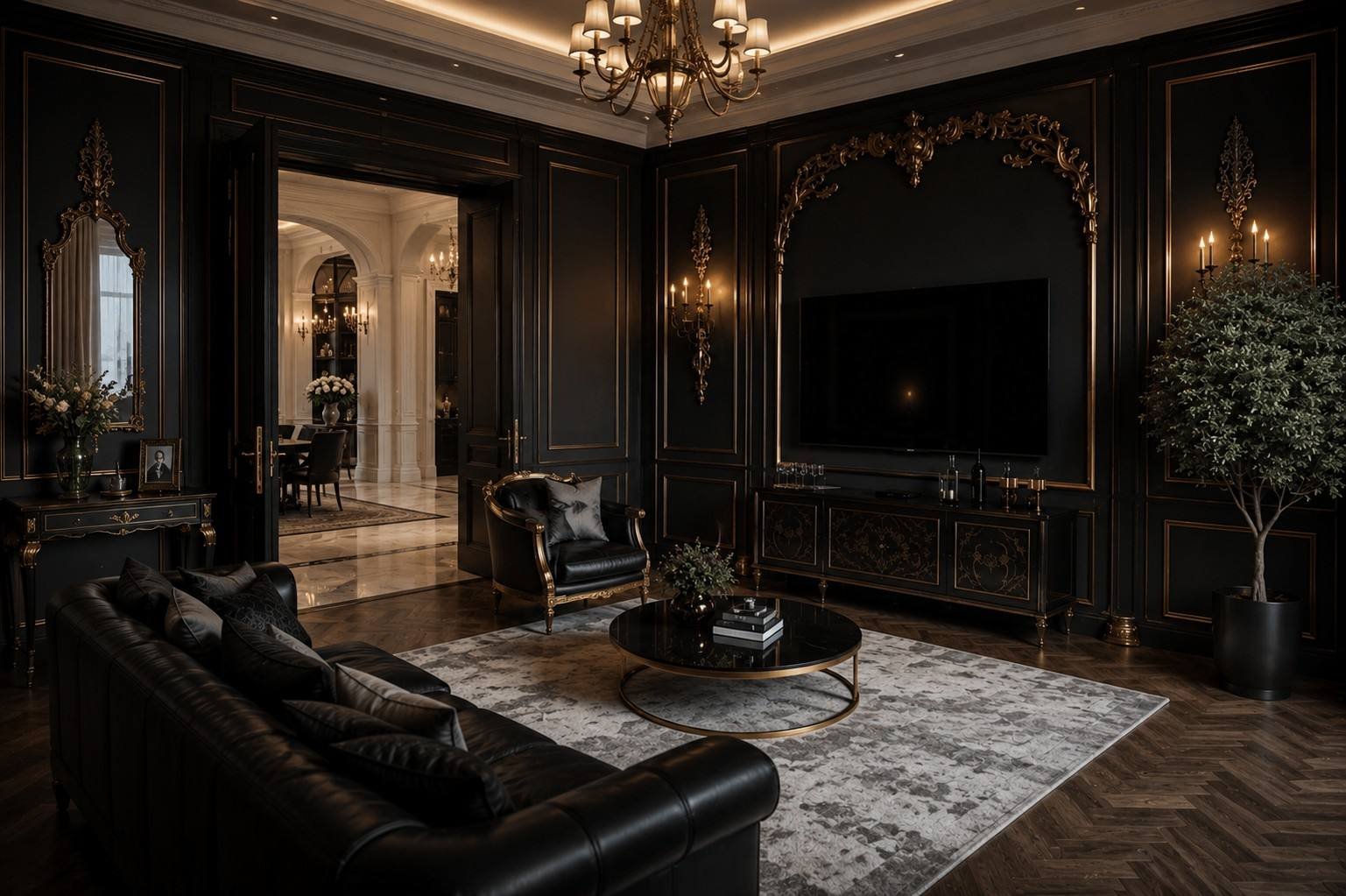 Media lounge, alternate view, Palm Jumeirah Villa, Dubai