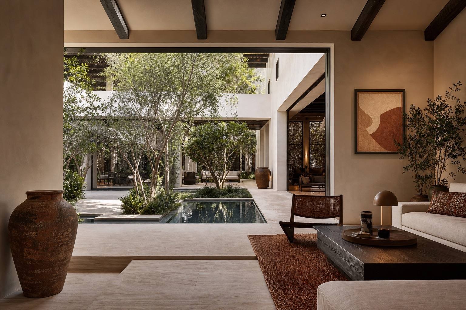Dining room, Al Barari Estate, Al Barari, Dubai — interior design by Blaine Robert Design