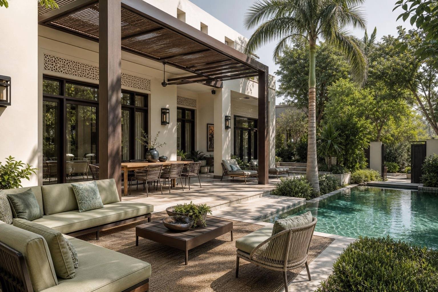 Family lounge, Al Barari Estate, Al Barari, Dubai — interior design by Blaine Robert Design