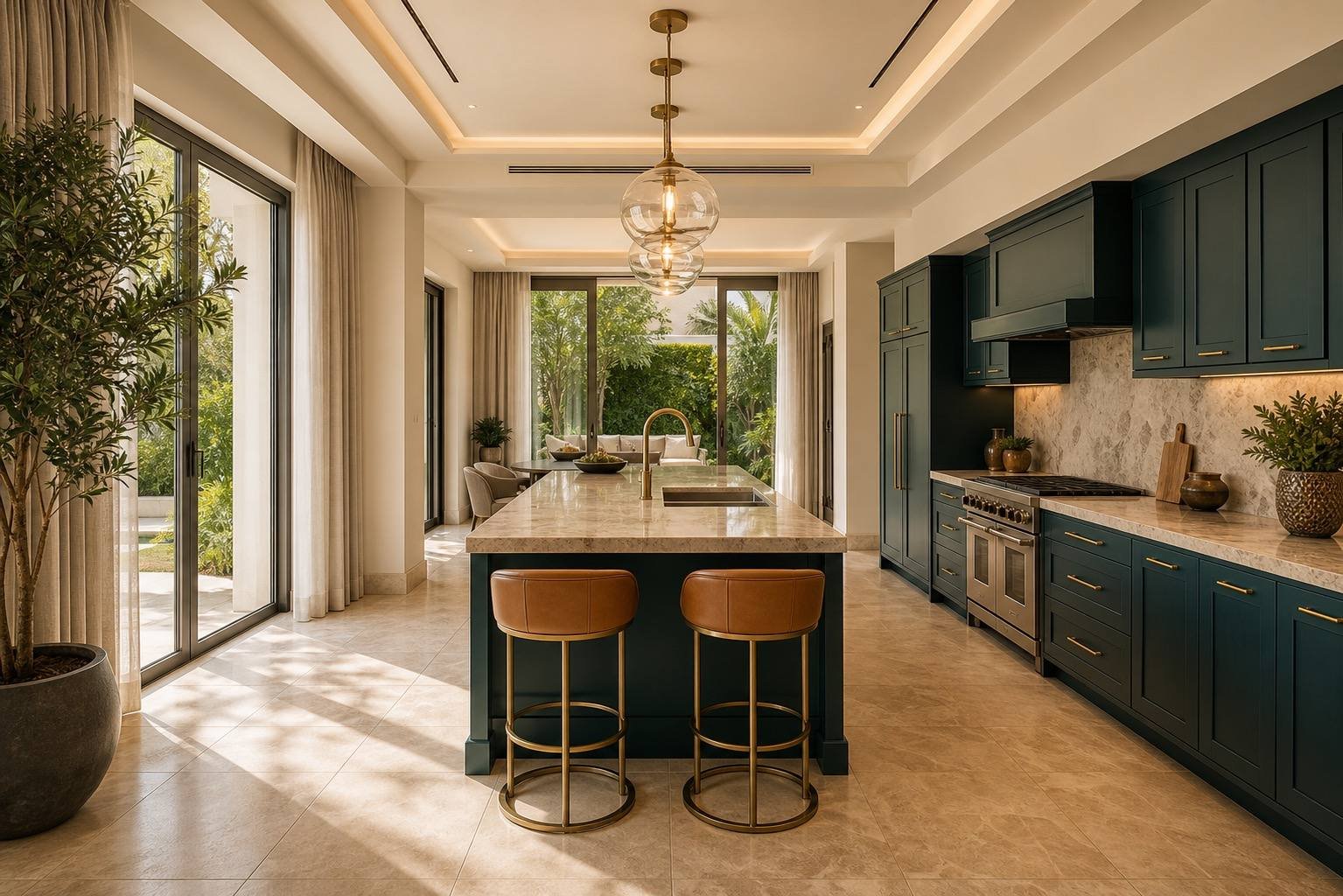 Primary suite, Al Barari Estate, Al Barari, Dubai — interior design by Blaine Robert Design