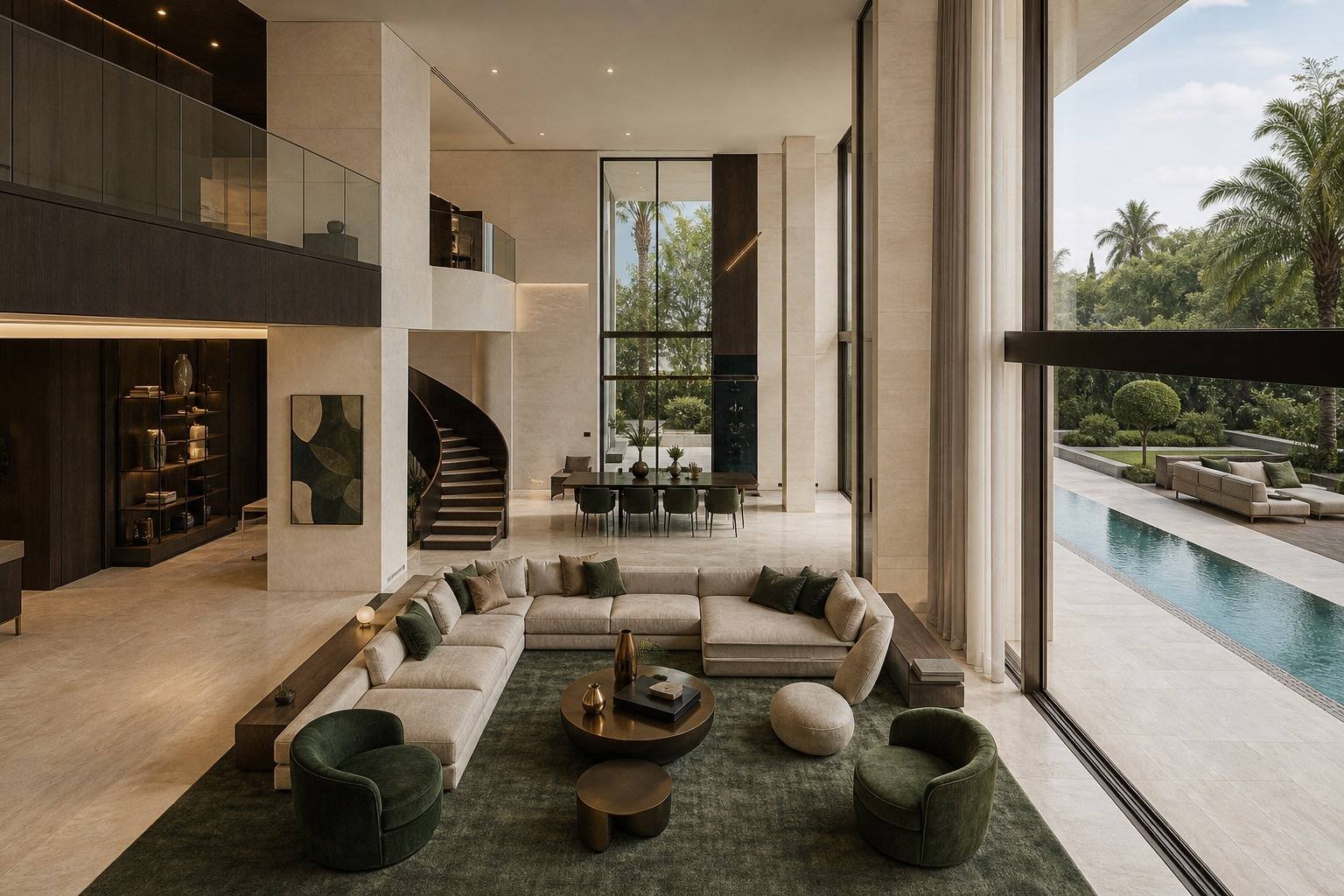 Kitchen, District One Mansion, District One, Dubai — interior design by Blaine Robert Design