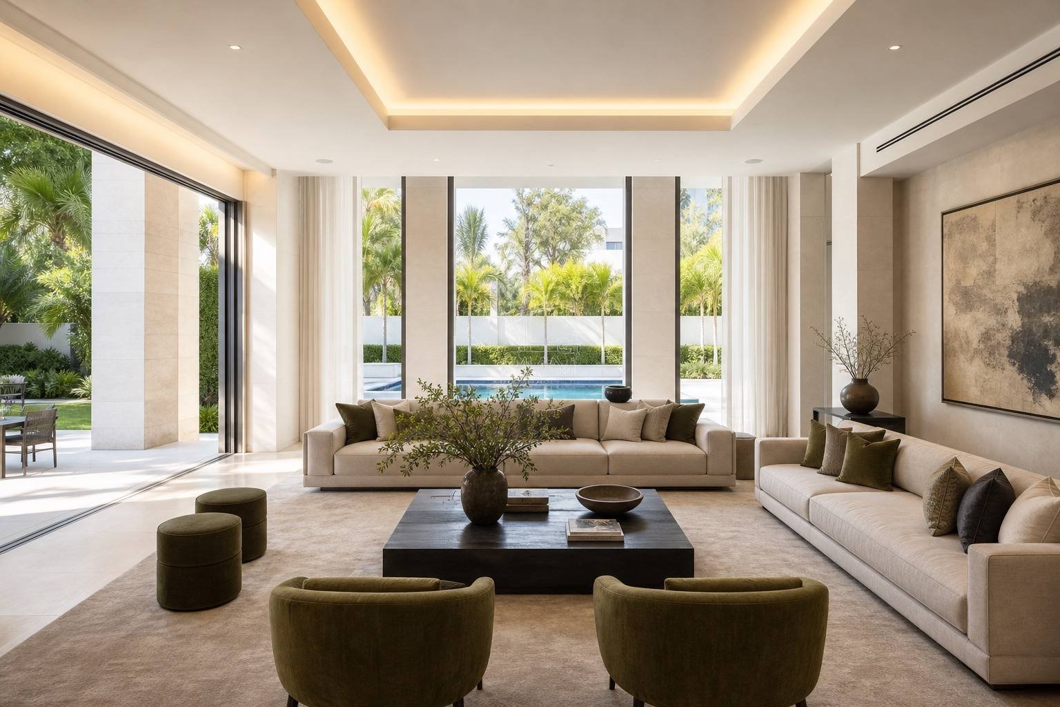 Powder room, District One Mansion, District One, Dubai — interior design by Blaine Robert Design