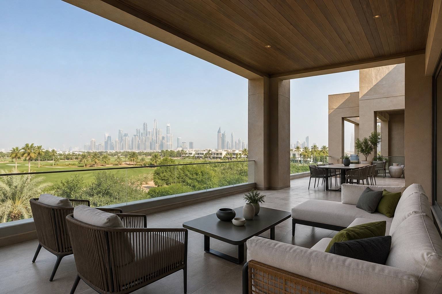 Guest suite, Emirates Hills Villa, Emirates Hills, Dubai — interior design by Blaine Robert Design