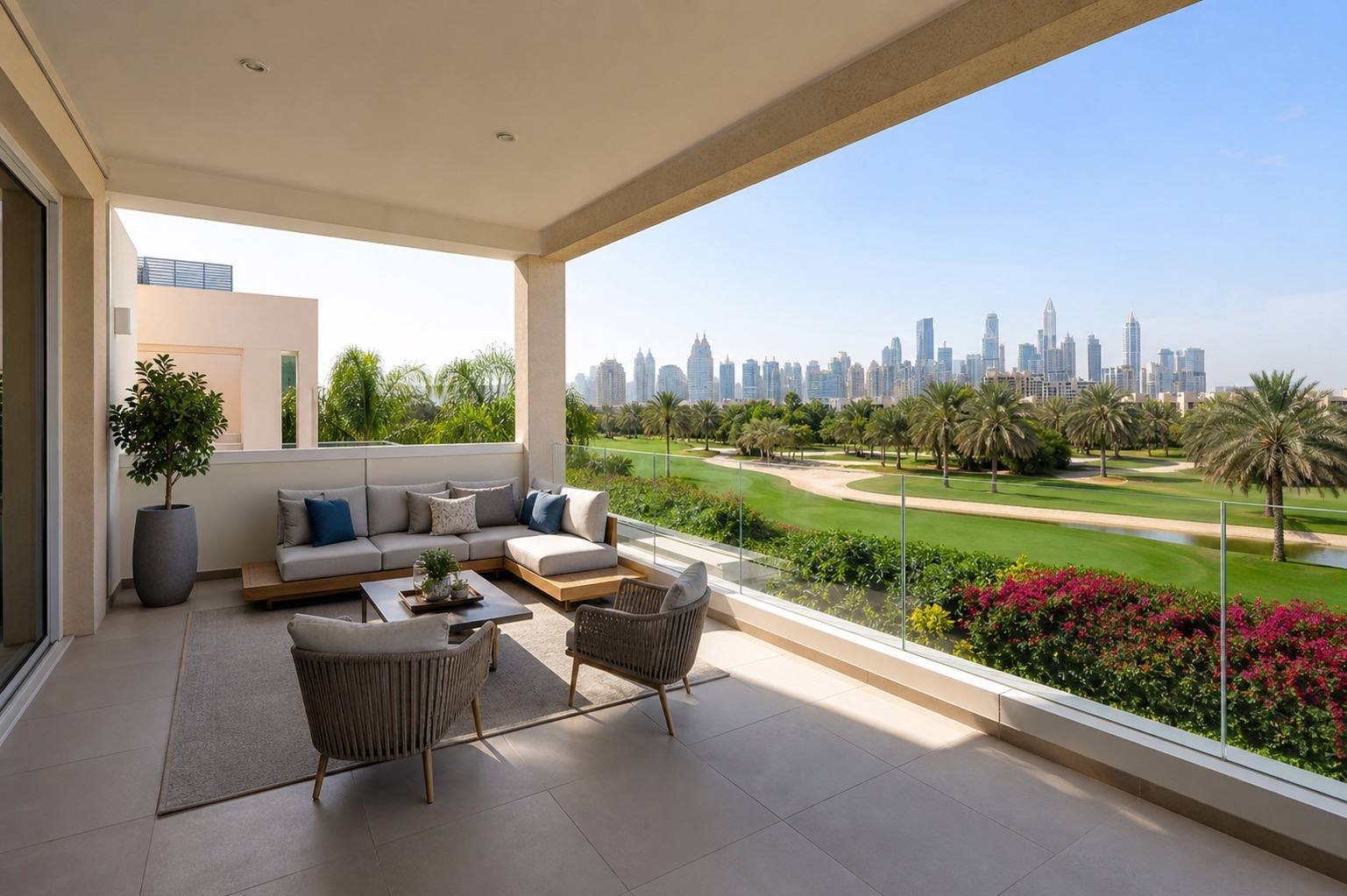 Dressing room, Emirates Hills Villa, Emirates Hills, Dubai — interior design by Blaine Robert Design