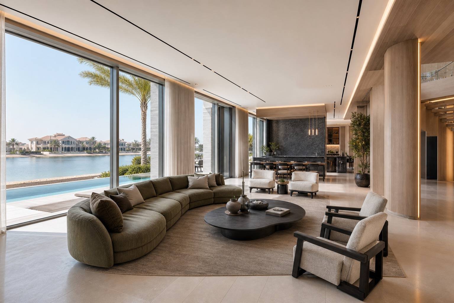 Palm Jumeirah Beachfront Villa, Palm Jumeirah, Dubai — interior design by Blaine Robert Design